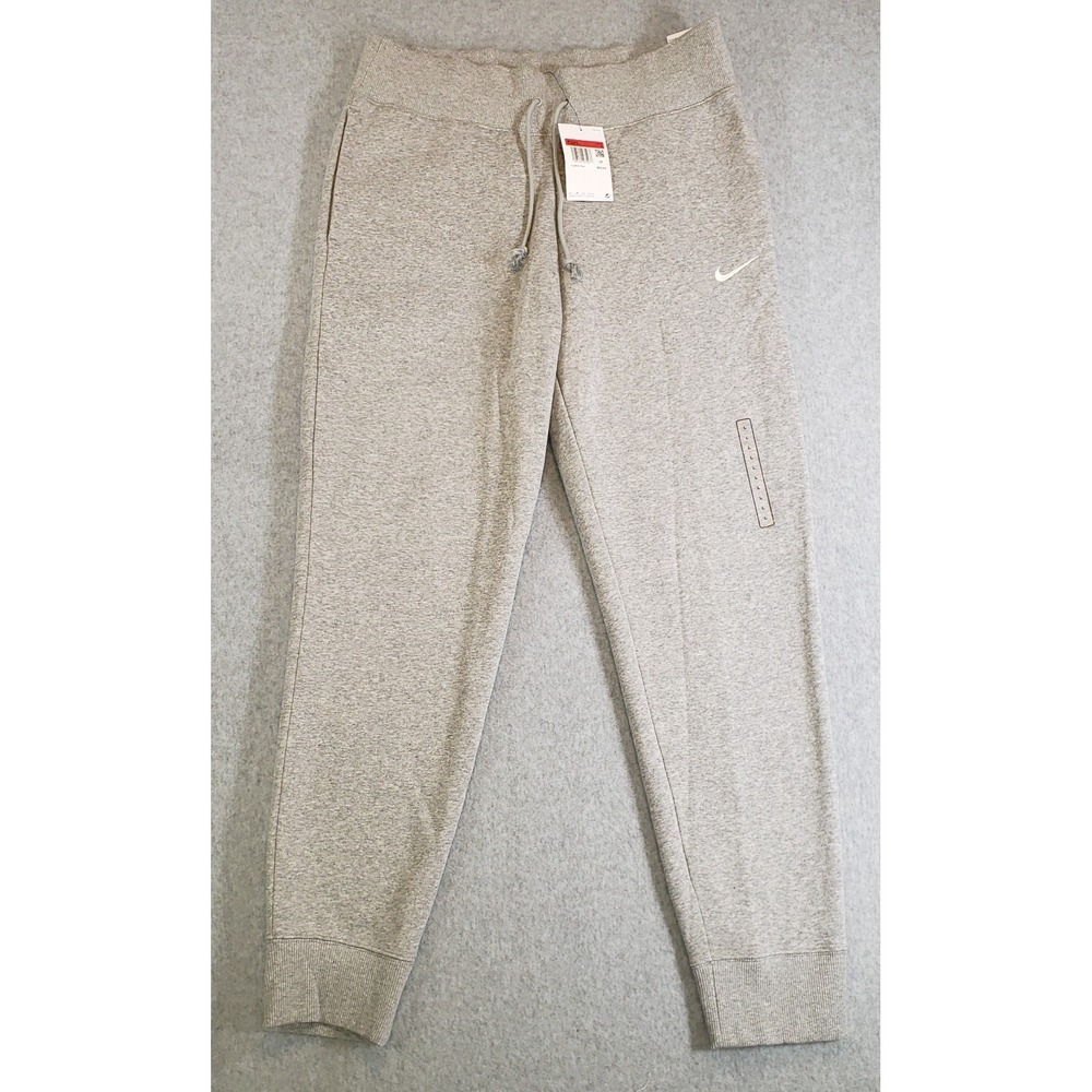 Nike Phoenix Fleece High Rise Joggers Women Grey Sz Lg DQ5688-063 NEW
